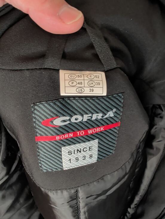 COFRA Other - Cofra Born To Work Waterproof Jacket Coat Black Grey Men's EU 50 US M/L